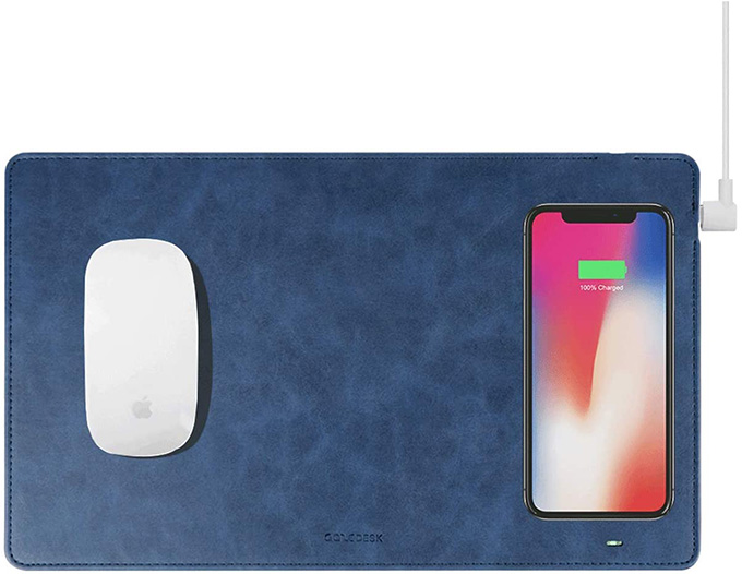 スマホQi充電とマウスパッド
