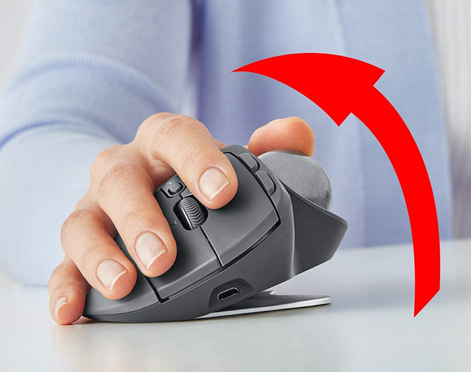 角度調整できるロジクールマウス